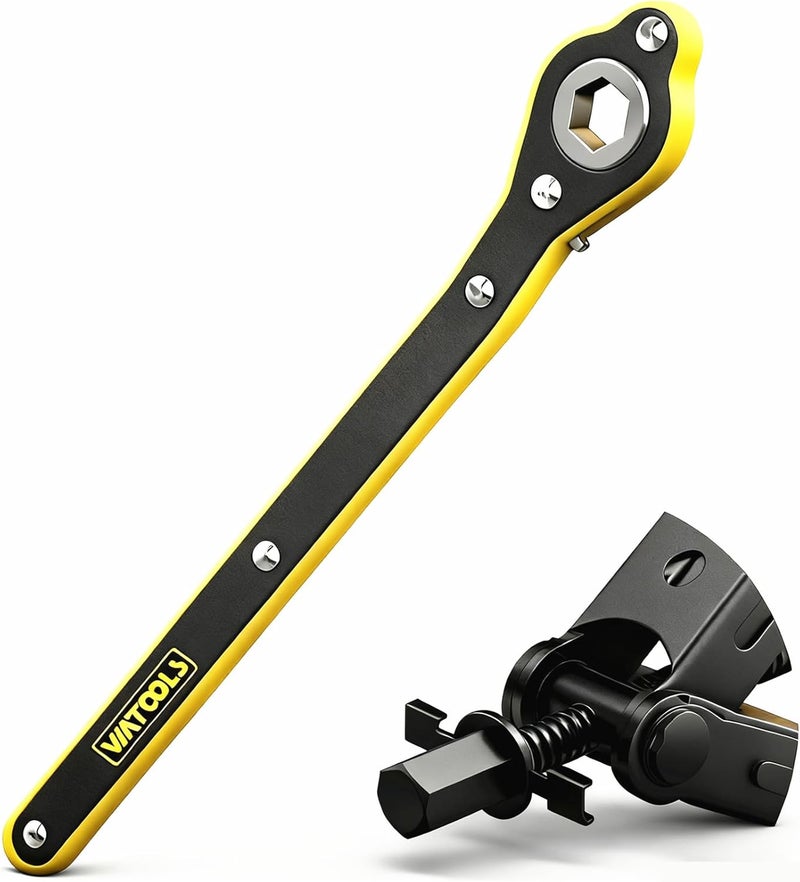 VIATOOLS Car Jack Hexagon Ratchet Wrench（17mm） Scissor Jack Handle Wrench With Positive And Reversal Knob for Travel/Truck/SUV/Vans - Image 1